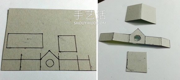 卡纸手工制作迷你鸟屋的做法教程