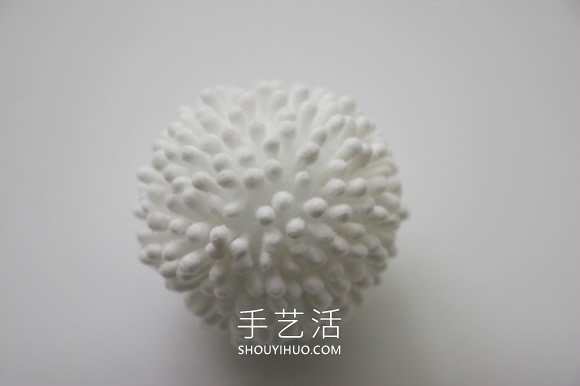 简单棉签花的手工制作方法图解教程