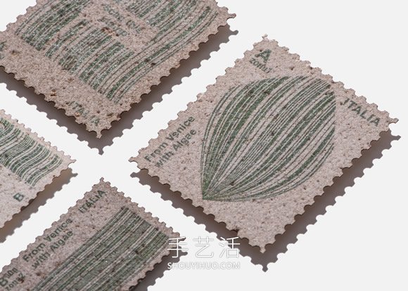 打造环境友善设计，威尼斯水草制成邮票！