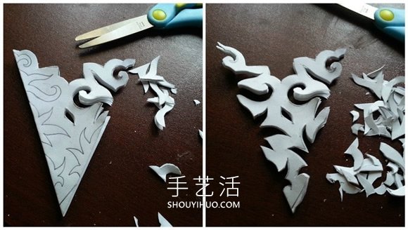 雪花装饰画制作方法