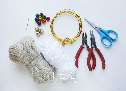 DIY波西米亚风纱线壁挂的制作方法教程