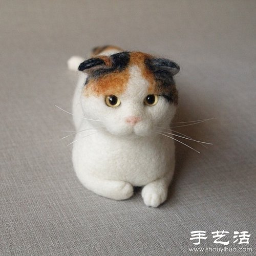 日本手工达人的猫咪羊毛毡作品