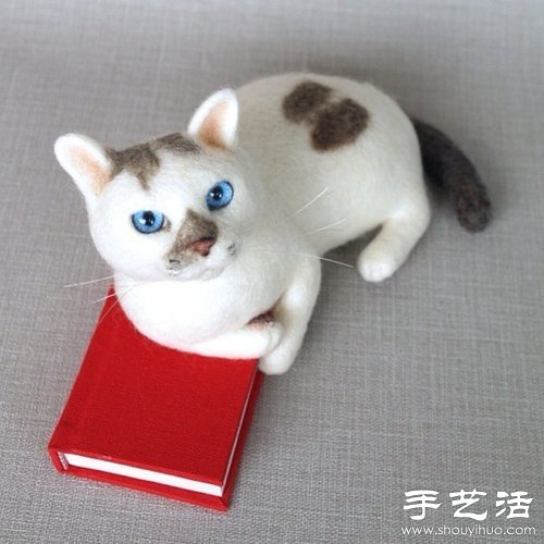 日本手工达人的猫咪羊毛毡作品