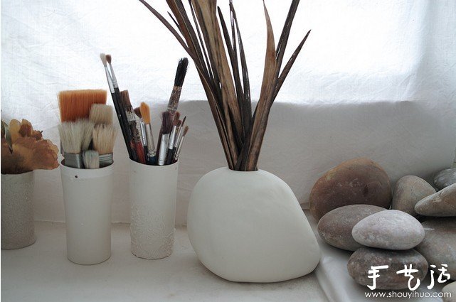植物与陶艺结合DIY漂亮美陶