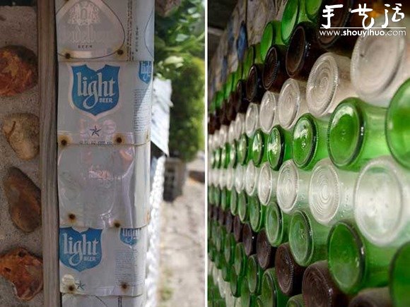 5万多只啤酒玻璃瓶和易拉罐装饰的住宅