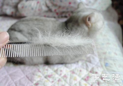 猫毛变废为宝手工DIY毛毡挂饰