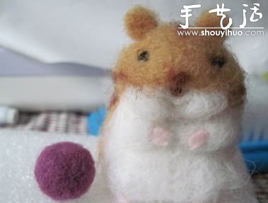 可爱仓鼠的羊毛毡制作教程