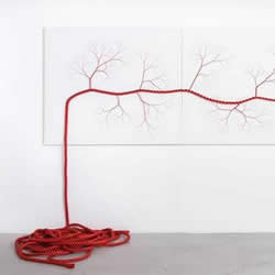 艺术家用绳子的创作 探讨捉摸不清的人际关系