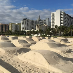 海滩上的交通拥堵！沙雕艺术呼唤警惕气候变化