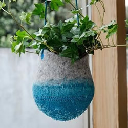 羊毛毡DIY制作创意花盆