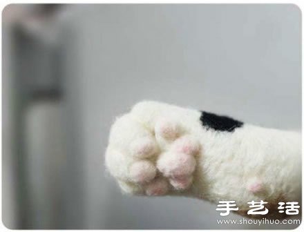 非常萌的猫咪主题羊毛毡手工艺品
