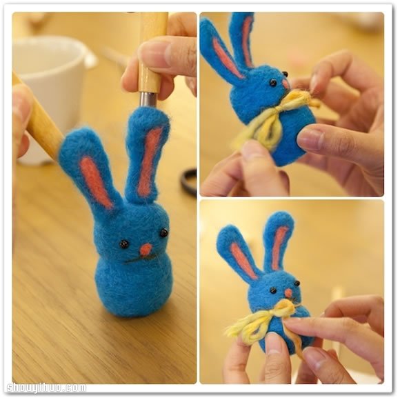 上课啦 轻松学会手工制作羊毛毡兔宝宝玩偶