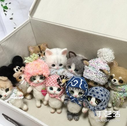 纯手工制作羊毛毡猫咪玩偶 哪只最投你缘呢？