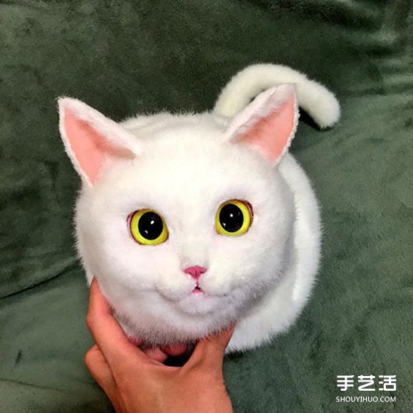 超逼真羊毛毡猫肩包 今天就带着我的猫出门吧