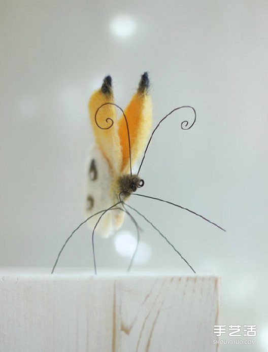 美丽的羊毛毡蝴蝶图片欣赏 逼真自然宛如活物