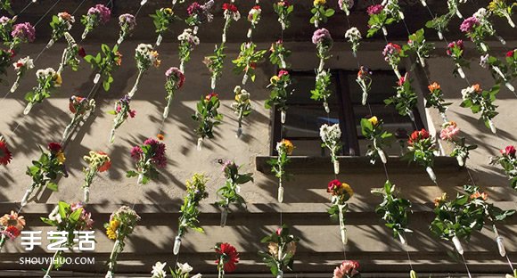 2000朵鲜花编织成帘幕 米兰设计室的春季外墙