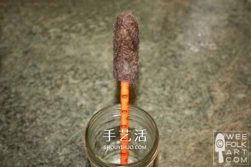 又丑又可爱！简单羊毛毡小老鼠手工制作图解