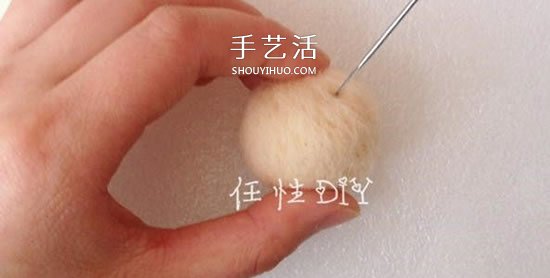 羊毛毡戳圆球的方法 最简单的基础教程图解
