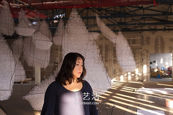 Chiharu Shiota塩田千春的大型针线装置艺术