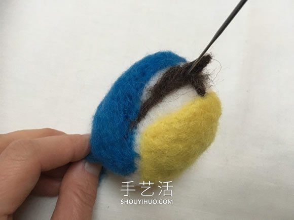 春天的使者！漂亮羊毛毡蓝山雀的制作教程