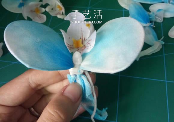 丝网花蝴蝶兰的制作方法步骤图解教程