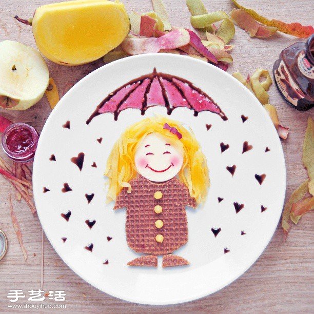 乌克兰艺术家 Daryna Kossar 的食材画作