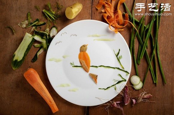 DIY鸟类主题创意食物摆盘