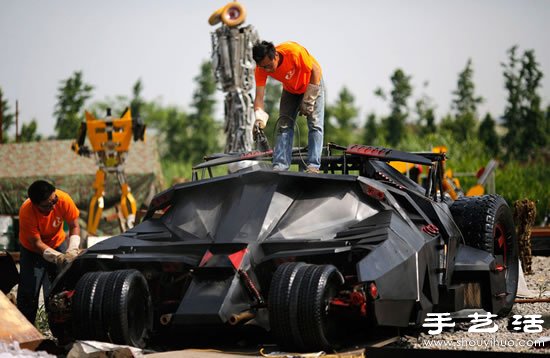 上海蝙蝠侠粉丝手工DIY蝙蝠侠战车