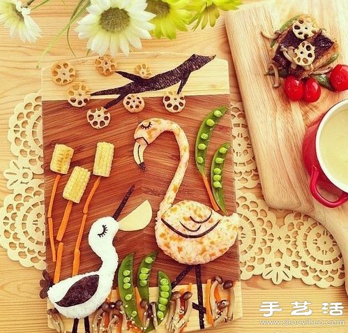 DIY可爱有趣的创意食物摆盘