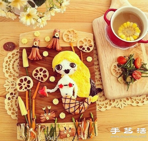 DIY可爱有趣的创意食物摆盘