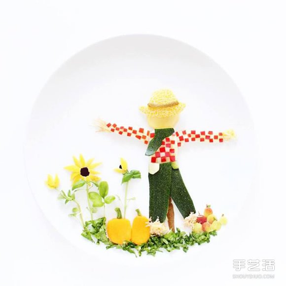 盘子上的艺术创作 创意DIY让食材摆出美丽图案