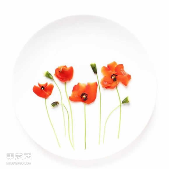 盘子上的艺术 利用蔬果厨余创作的烹饪画布