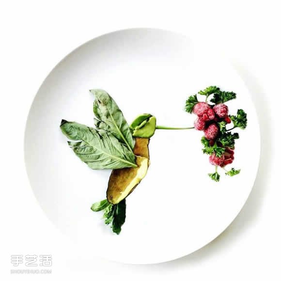 盘子上的艺术 利用蔬果厨余创作的烹饪画布