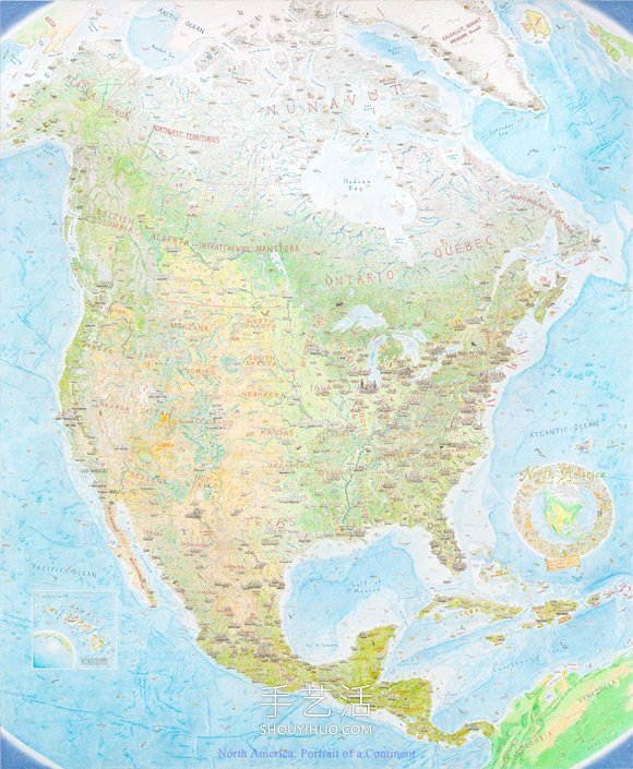 5年时间！Anton Thomas绘制巨型彩色铅笔地图