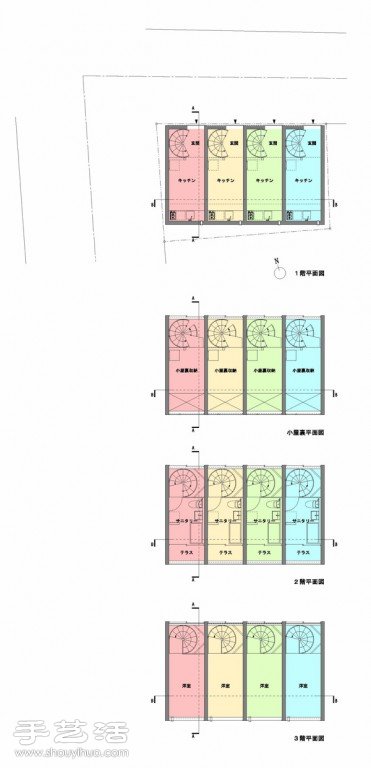 日式简约风格回旋梯直立式平房装修设计