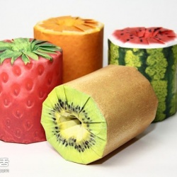 缤纷的水果卷筒卫生纸包装设计