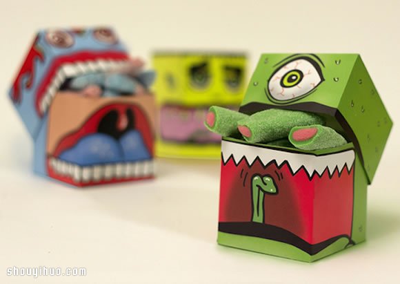 让人惊声尖叫的萌萌怪物糖果包装盒设计