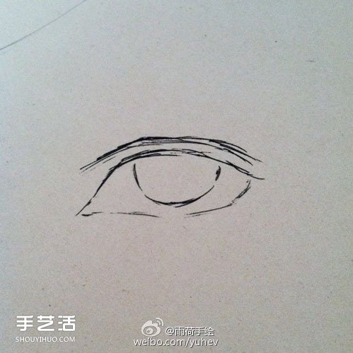 英气勃勃的男性眼睛素描的基本画法步骤