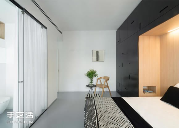 极简风格公寓设计 黑色线条勾勒出精致空间