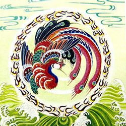 张维武凤画作品《凤凰涅磐》