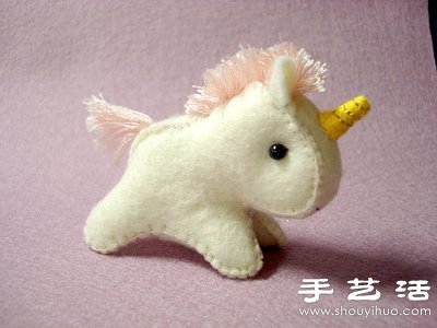 超可爱的独角兽小手工毛绒玩具