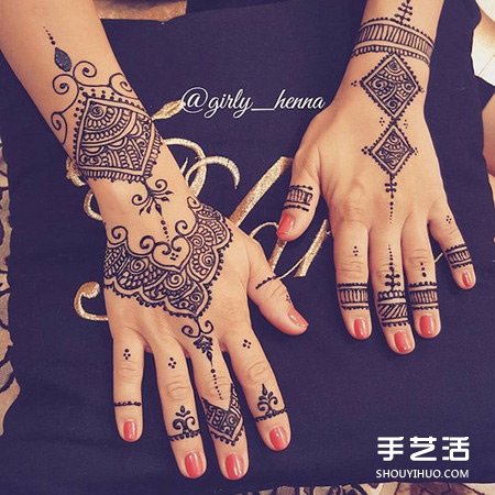 Henna印度传统人体彩绘 不用纹身也能美美的
