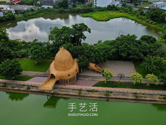 巨型竹编装置！地面上的图腾迴廊、秘境屋亭