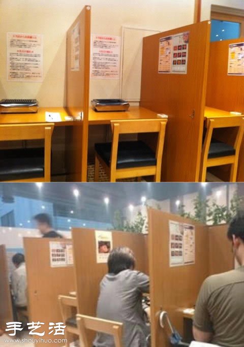 东京“一人”烤肉店 孤家寡人就上这儿吃！