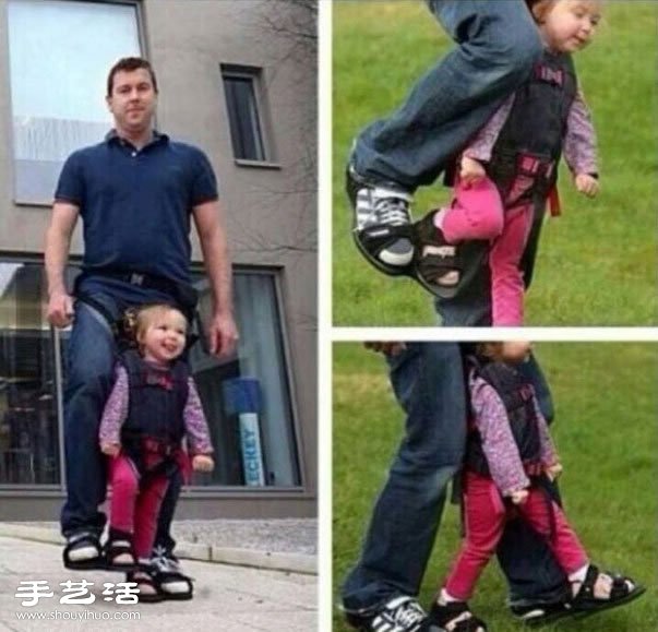 爸爸为让瘫痪女儿体验行走的乐趣DIY的装置