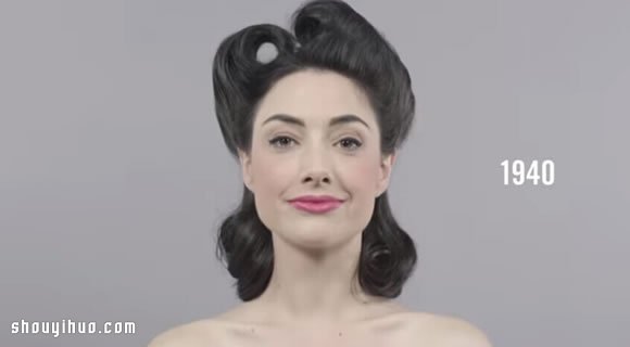 Cut Video：女生百年经典妆容及发型变化