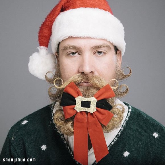 12款古怪圣诞胡子 大胡子男人DIY起来吧！