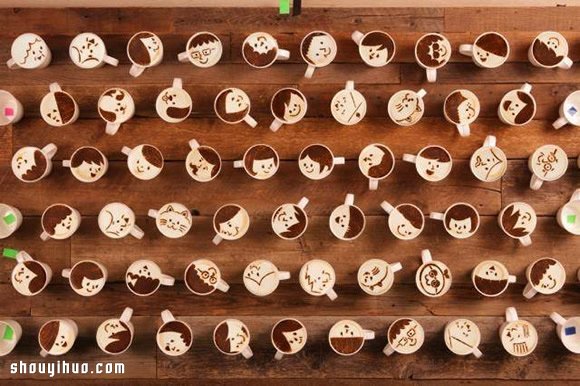 创意拿铁咖啡动画 用一千杯拿铁向她告白