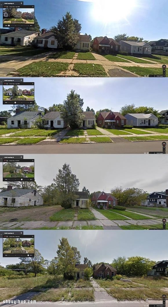 Google街景的见证下 看尽底特律社区兴衰