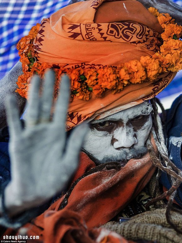 印度Varanasi恐怖的“食尸族” Aghori